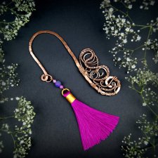 Miedziana zakładka do książki wire wrapping