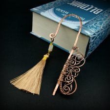 Miedziana zakładka do książki wire wrapping