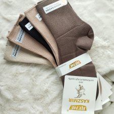 5 x Skarpetki kaszmirowe bezuciskowe 39-42