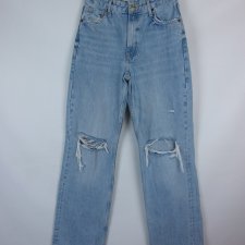 Zara szerokie spodnie jeans dziury / 38