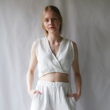 Baiły Top - lniany muslin