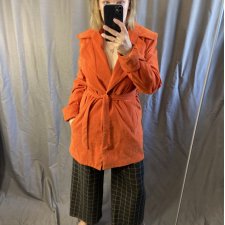 orange velvet jacket