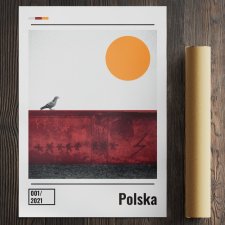 Plakat Polska - Osiem Gwiazdek  ( A2 - 42 x 59,4cm )