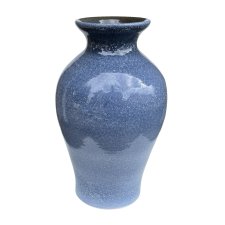 Wazon ceramiczny vintage niebieski – szkliwienie reaktywne, Niemcy, lata 60/70.