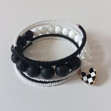 Bransoletka owijka z szachownicą