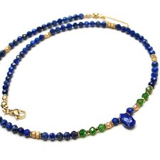 Lapis lazuli & diopsyd 2024/choker/ - Szlachetna kolekcja