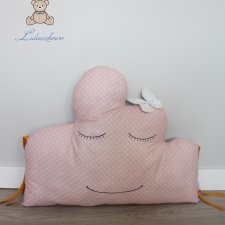 Poduszka dziecięca chmurka, jasny róż, ochraniacz do łóżeczka, dekoracja do pokoju dziecięcego