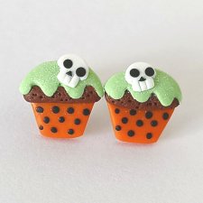 Halloweenowe Kolczyki Babeczki