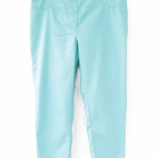 Plus size spodnie chino chinosy błękitne vintage elastyczny pas