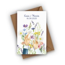 PERSONALIZOWANA KARTKA ŚLUBNA DLA MŁODEJ PARY