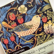 william morris - pack of 6 coasters - PIMPERNEL Strawberry thief -  nowe w firmowym opakowaniu