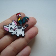 PIN PRZYPINKA BROSZKA ŚWINKA I KURCZAK