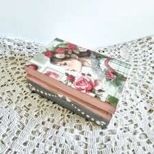 Pudełko drewniane - Miłość Patchworkowa