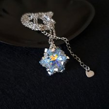 Błękitny Naszyjnik "Crystal Vitrail" - Biżuteria z Koralików Miyuki i Kryształków Preciosa