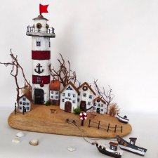 Dekoracja z drewna morskiego - letnie wspomnienie.