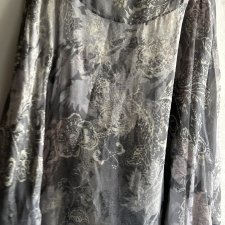 NOUGAT LONDON 100% SILK  jedwabna spódnica - oryginalny fason ciekawe złożenie stonowanych barw