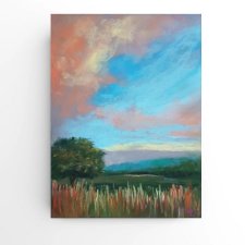 PEJZAŻ-praca wykonana pastelami