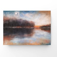 Wieczór-praca wykonana pastelami