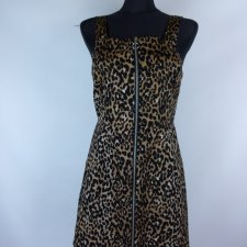 Primark ołówkowa sukienka mini panterka bawełna 10 / 36