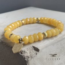 Bransoletka Honey - Jadeit i Mosiądz