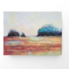 Pejzaż-praca  wykonana pastelami suchymi