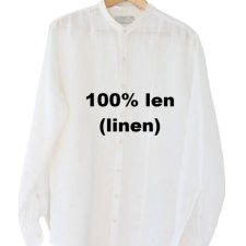 Biała koszula lniana vintage 100% len Mango