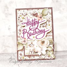 Happy birthday - urodzinowa kartka z kotkiem