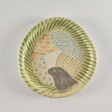 Ceramiczny talerz, kruk