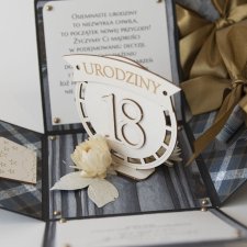 Pudełeczko prezent na 18 urodziny kartka 3d