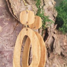Kolczyki OWAL organiczny kształt stal chirurgiczna w pudełeczku