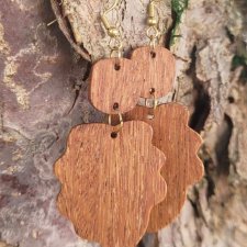 Kolczyki CHMURA organiczny kształt stal chirurgiczna w pudełeczku