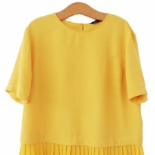 Bluzka vintage ZARA żółta elegancka