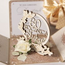 60 rocznica ślubu, diamentowe gody, exploding box, kartka 3d