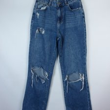 Denim Co proste spodnie jeans dziury 12 / 38