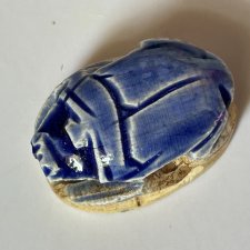 Hand made ceramiczny Skarabeusz - Na Szczęście - ręcznie wykonana sygnowana  figurka ceramiczna