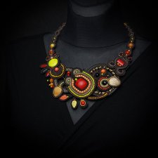 Autumn - duży naszyjnik soutache