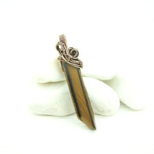 Tygrysie oko wisiorek wire wrapping