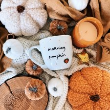 MORNING PUMPKIN jesienny kubek ręcznie malowany 350ml