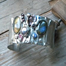Labradoryt - roślina   - BRANSOLETA MANKIET  CUFF