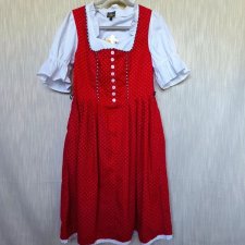 Sukienka i bluzka ludowa folk trachten 44 XXL strój