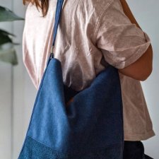Granatowa boho bag