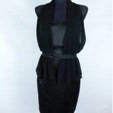 Asos koktajlowa sukienka mini black 10 / 36