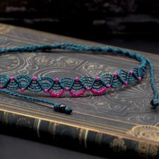 Choker makramowy Dzikie Róże