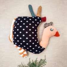poduszka dekoracyjna bajkowy ptak zero waste upcycling