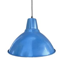 IKEA FOTO proj. L. Centervall – lampa wisząca industrialna, niebieska, lata 90.
