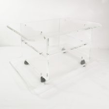 Szafka plexiglass audio- rtv, Włochy, lata 70.
