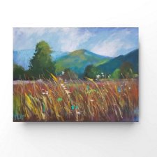 Pejzaż  - praca wykonana pastelami