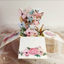 Kartka urodzinowa pop-up dla dziewczynki KPU-02