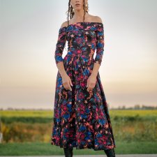 Sukienka - Sandy Midnight Flower