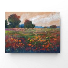 Łąka  - praca wykonana pastelami